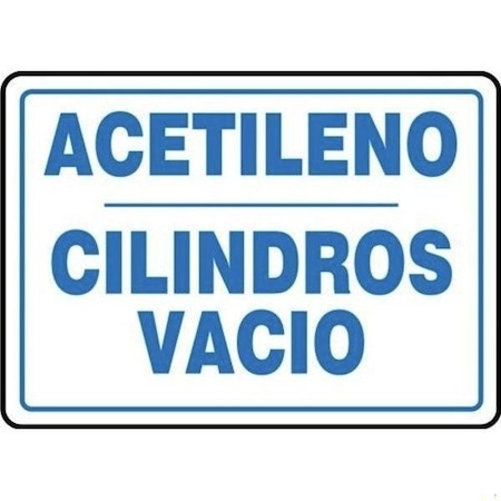 Accuform Safety Sign ACETYLENE  EMPTY SHMCPG531VS SHMCPG531VS